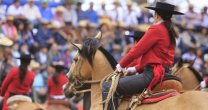 La Escuadra Ecuestre Femenina de Marchigüe se llevó grandes aplausos La Escuadra Ecuestre Femenina de Marchigüe se llevó grandes aplausos