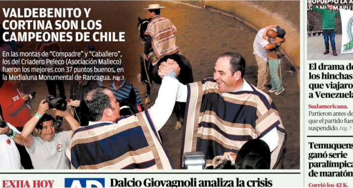 Prensa nacional: Peleco respondió a su favoritismo y se coronó en Rancagua