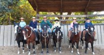 La cabalgata del Club de Rodeo y Tradiciones