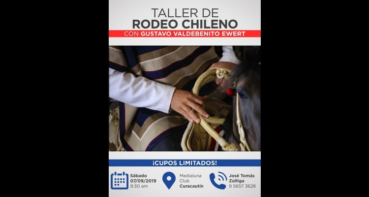 Gustavo Valdebenito realizará Taller de Rodeo Chileno en la Medialuna de Curacautín
