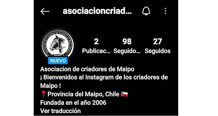 Asociación de Criadores de Maipo se sumó a las redes sociales para informar sus actividades