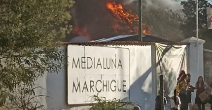 Incendio destruyó parte de las instalaciones de la Medialuna de Marchigüe