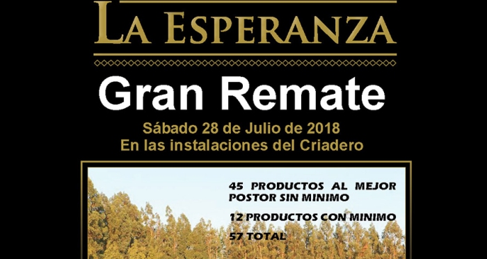 Criadero La Esperanza tiene atractivo remate con fiesta campestre incluida