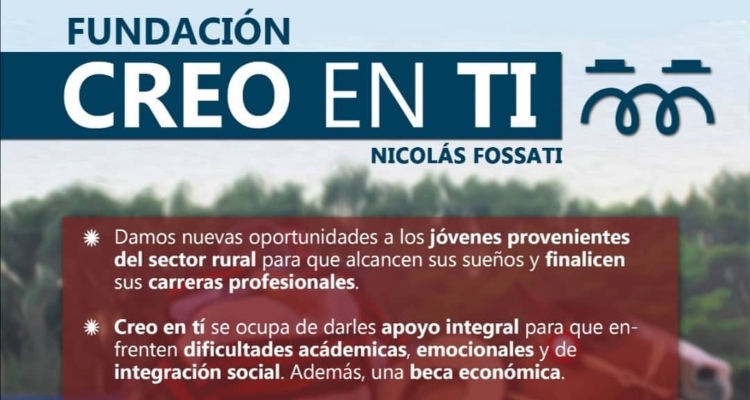 Fundación Creo en Ti Nicolás Fossatti trabaja para 2021 y está recibiendo postulaciones para becas