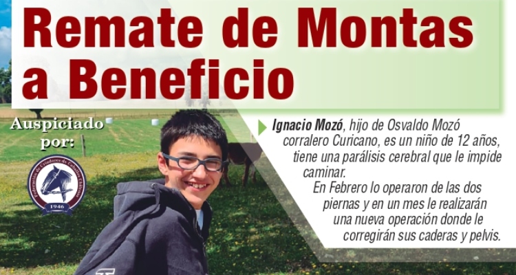 ¡A cooperar! Se cierra remate de montas a beneficio del joven Ignacio Mozó