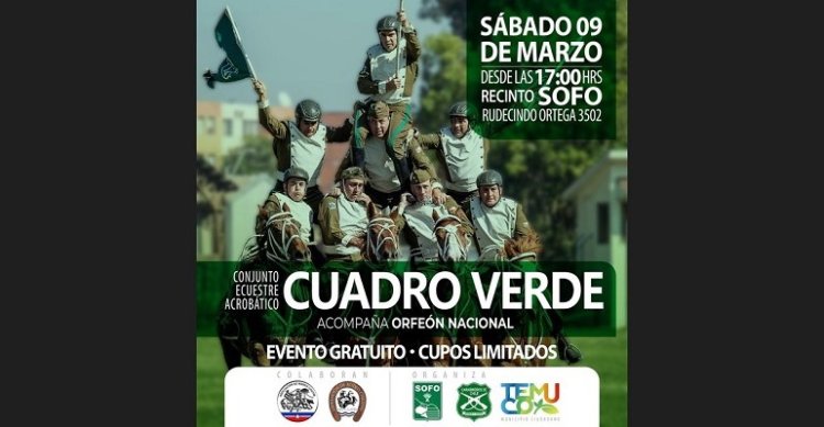 Asociaciones de Rodeo Cautín y Río Cautín apoyan actividad municipal con el Cuadro Verde en Temuco