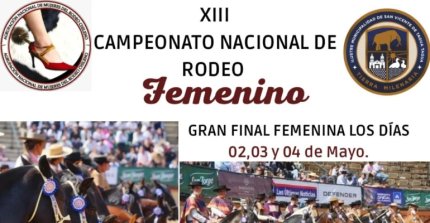 El XIII Nacional de Rodeo Femenino alista un gran evento en San Vicente de Tagua Tagua